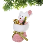 Фигурка «Медвежонок в башмачке» 12 см, Розовый