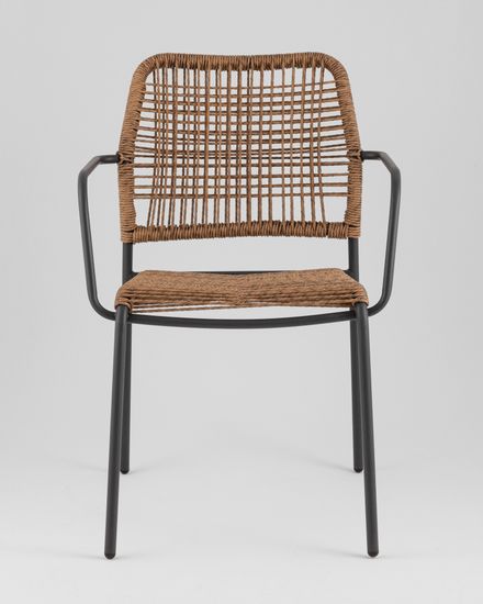 Стул уличный Vivi светло-коричневый из металла и шнура