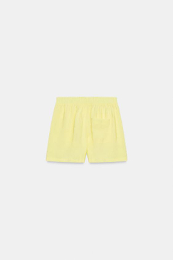 ZARA СВОБОДНЫЕ ШОРТЫ С ЭЛАСТИЧНЫМ ПОЯСОМ, ЖЕЛТЫЙ