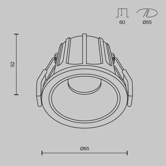 Встраиваемый светильник Альфа / Alfa LED 10 Вт 4000 К 36° Technical dl043-01-10w4k-rd-wb