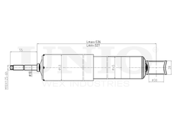 Амортизатор газовый задней подвески UNIO SAB-10430