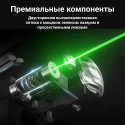 Дальномер лазерный SNDWAY SW-DG100, 200 метров, зеленый лазер, двусторонний, питание от встроенного аккумулятора