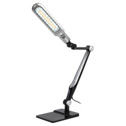 Настольный светильник ЭРА NLED-497-12W-BK светодиодный на струбцине и с основанием черный | Светодиодные настольные лампы