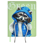 Дневник школьный 48л кожзам, ляссе "Енот" (Феникс+)