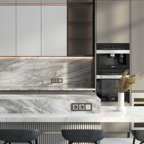 Розетка с заземлением (дымчатый) W1271004/ a069462