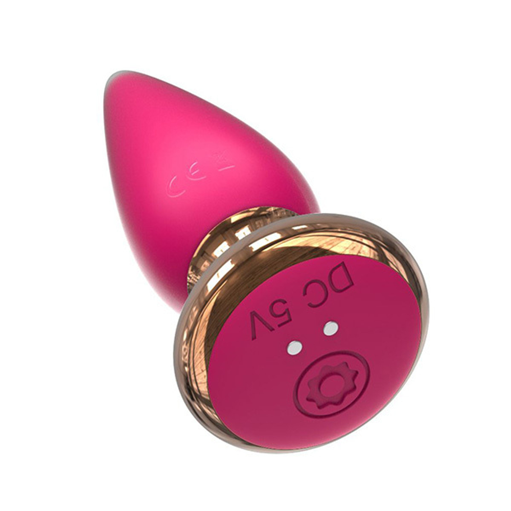 Розовая анальная вибропробка 12см с пультом ДУ I-Moon Anal Plug MY-610