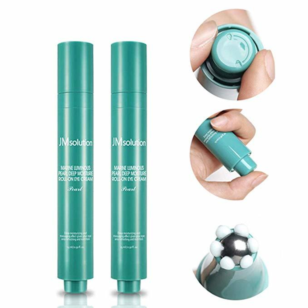 Jmsolution marine luminous pearl deep moisture roll-on eye cream pearl - Крем-роллер для век с морскими минералами