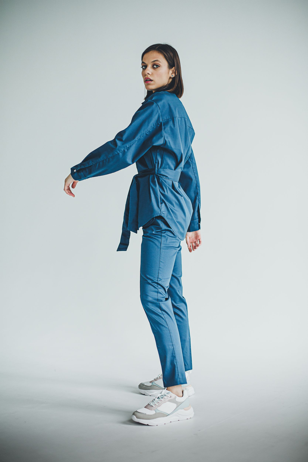 Блуза женская м296 toray стретч opal blue