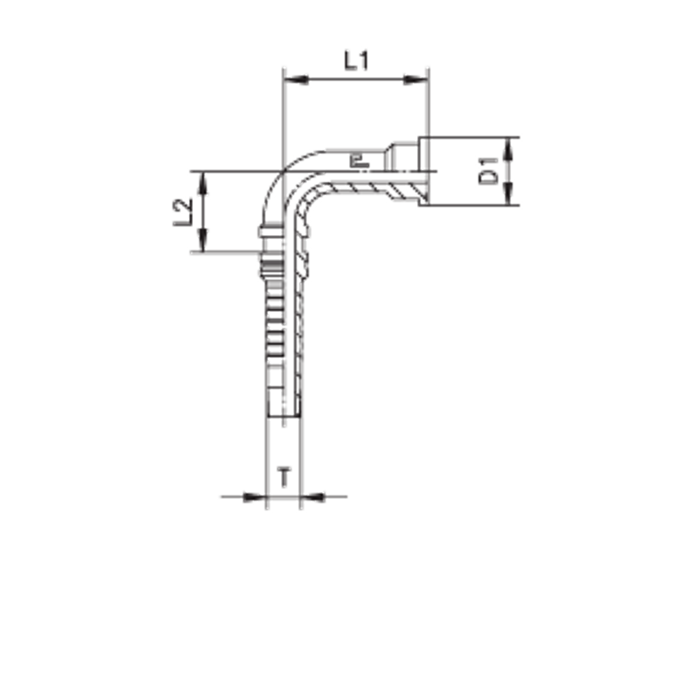 Фитинг DN 20 SFL 1 44.5 (90) Interlock