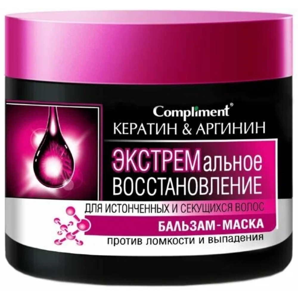 Бальзам-маска Compliment Экстремальное восстановление Кератин и Аргинин 300 мл