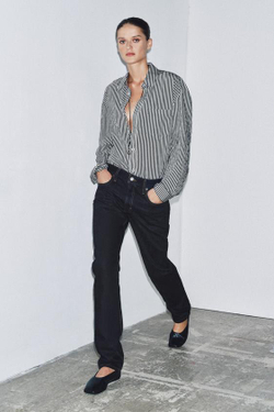 ZARA ДЖИНСЫ ZW COLLECTION ПОЛНОЙ ДЛИНЫ СО СРЕДНЕЙ ПОСАДКОЙ, СИНИЙ