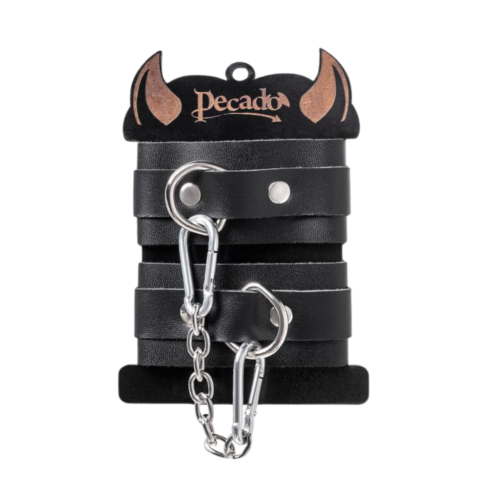 Наручники из двуслойной кожи Pecado BDSM