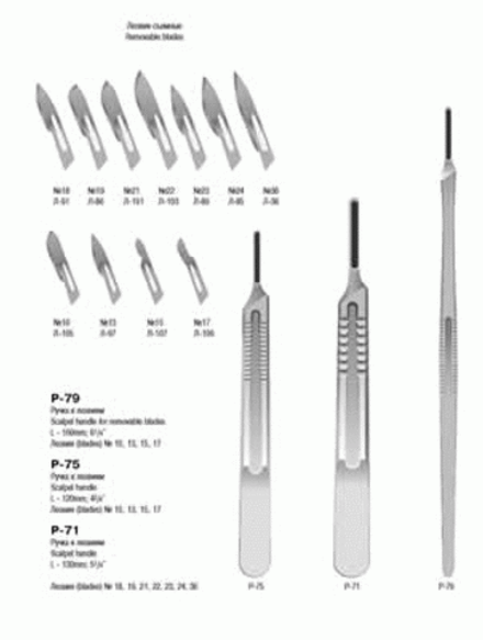 ВР- Р-75 # Ручка скальпеля малая, 120 мм
