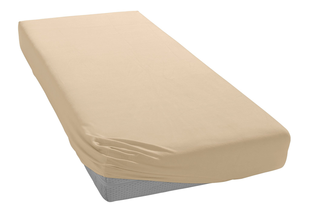 Простыня трикотажная 180-200x200 Elegante 8000 карамель