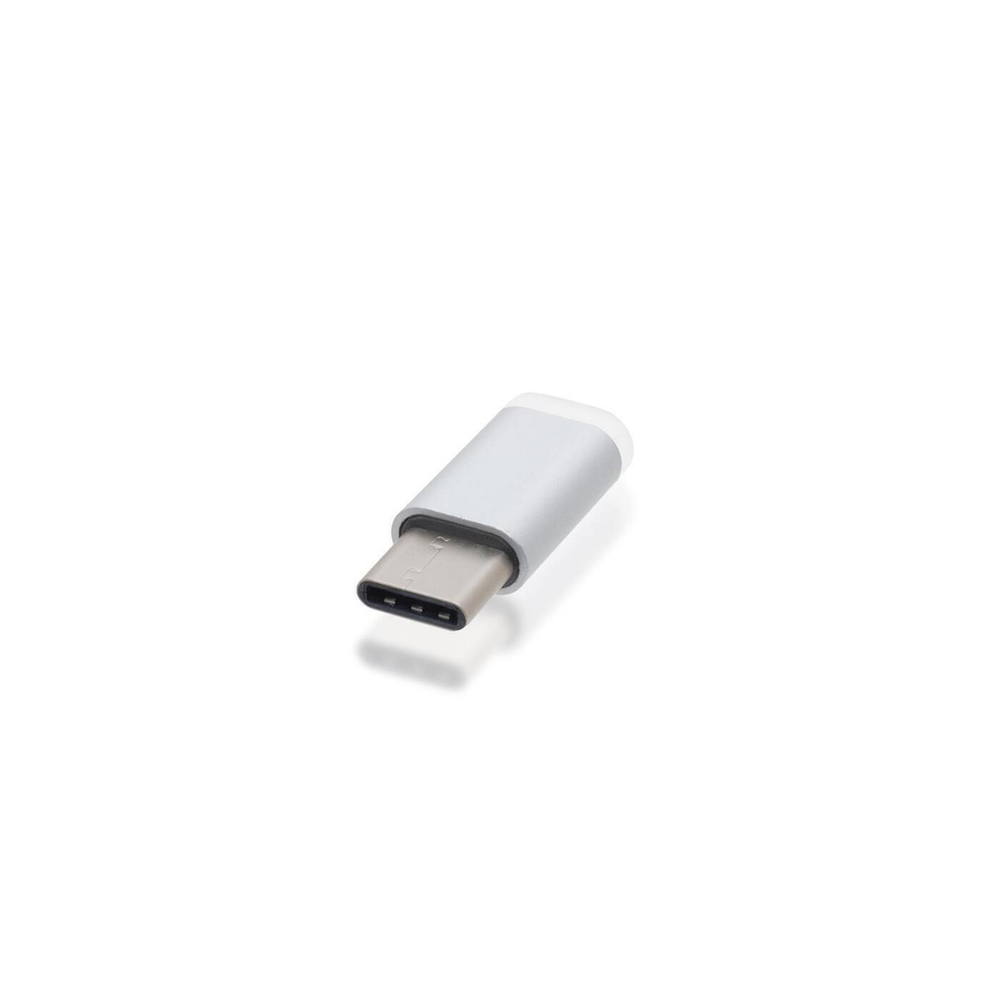 Адаптер-переходник ROSCO Micro-USB to Type-C оптом (арт. ADPT-TYPE-C-MUSB-SILVER)