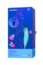 Вакуум-волновой бесконтактный стимулятор клитора Satisfyer Twirling Pro зеленый