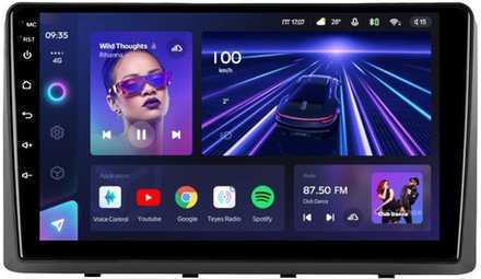 Магнитола для KIA Carnival 3 2014-2020 (рамка-накладка) - Teyes CC3L на Android 10, 8-ядер, CarPlay, 4G SIM-слот