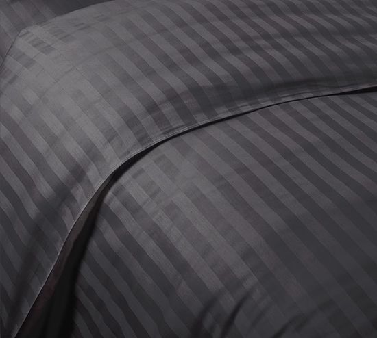 Двуспальный с европростынёй комплект постельного белья Роки роуд Страйп-сатин 2 нав.