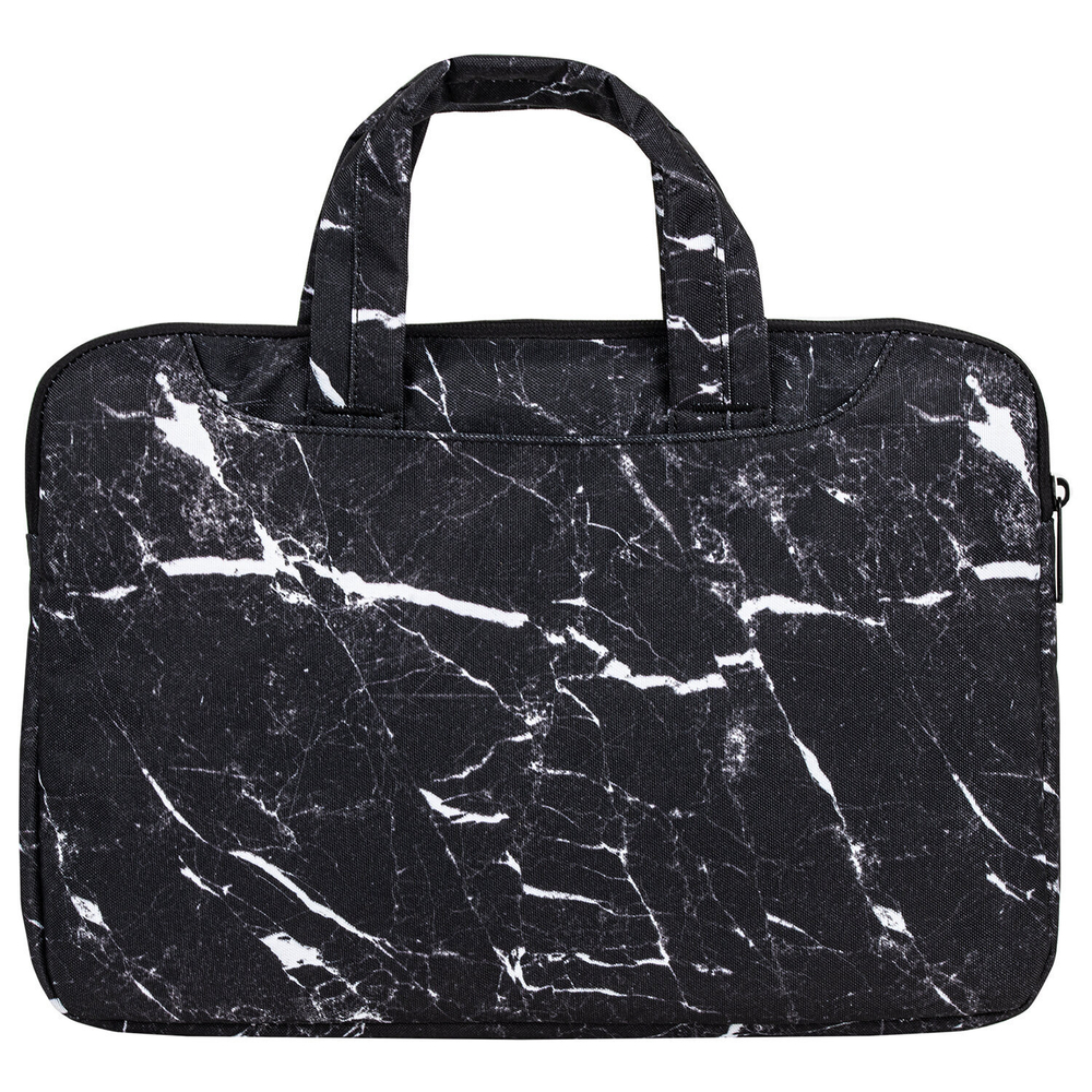 Сумка портфель BRAUBERG STYLE с отделением для ноутбука 13-14" 3 кармана "Marble" черная 26х36х3 см