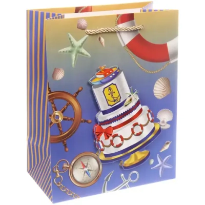 Пакет подарочный «Веселый праздник» 23*18*10 см