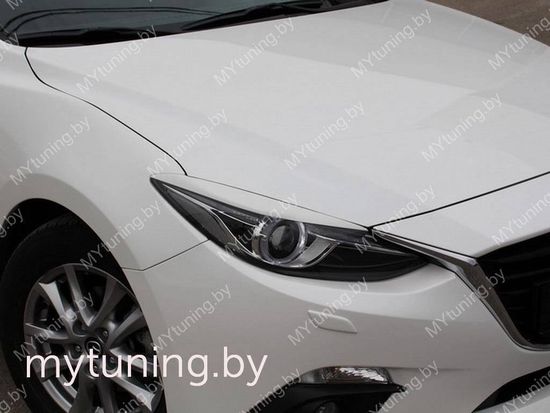 Реснички на адаптивные фары для Mazda 3 BM