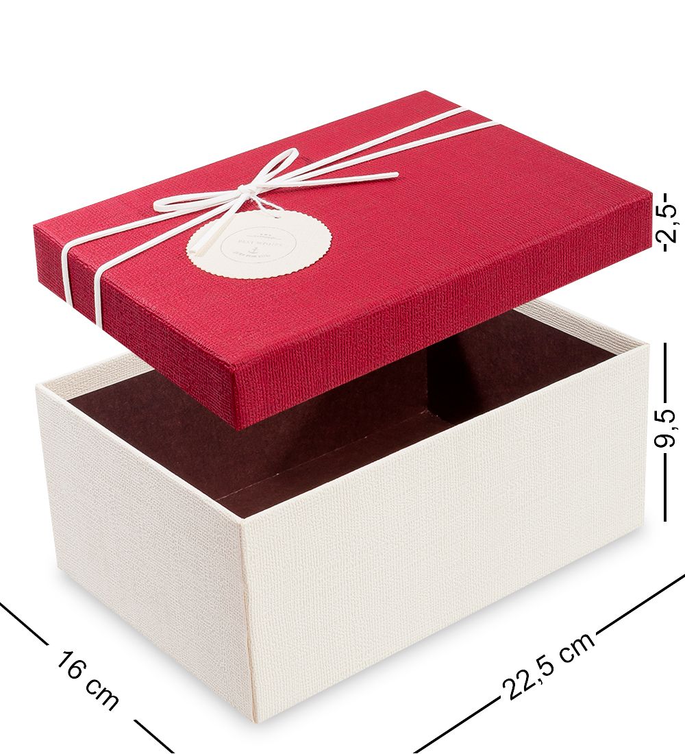 WF-09-B Набор коробок из 3шт «Прямоугольник» цв.молочн./борд.