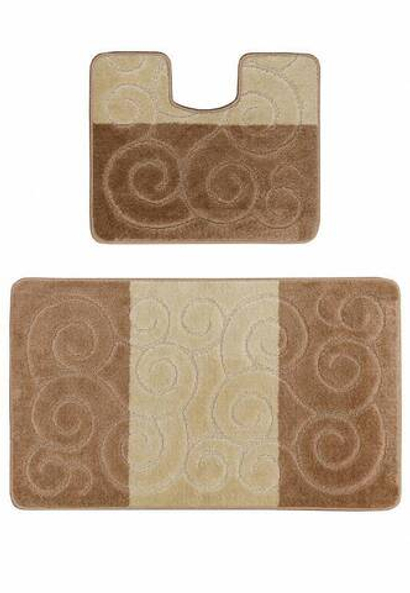 Комплект ковриков для ванной Confetti Bath Maximus Sile 2546 Light Brown BQ (60*100; 50*60)