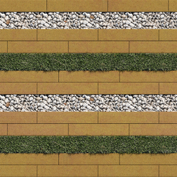 Тротуарная плитка ГАЗОННАЯ РЕШЕТКА - Листопад гладкий Сахара