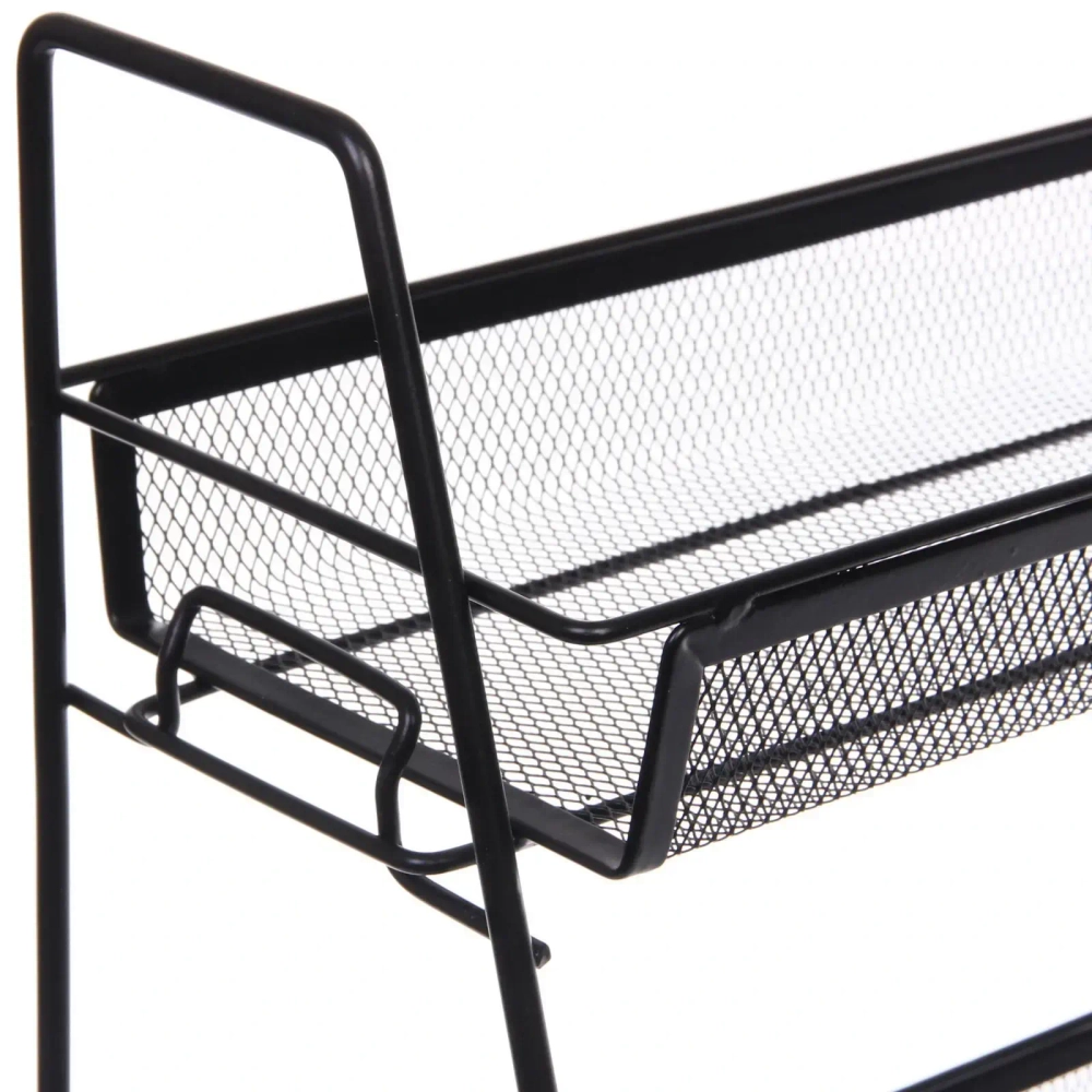 Этажерка настольная хозяйственная универсальная «ФАНАДЕРО», цвет черный, 31*17*33см (лейбл Селфи)