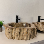 Раковина из окаменелого дерева ПАРА! OD-66073 52*45*15 из натурального камня
