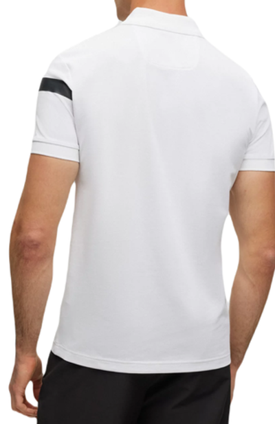 Мужское теннисное поло BOSS x Matteo Berrettini Slim-fit Paule Polo Shirt - white