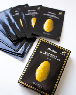 JMsolution Water Luminous Golden Cocoon Eye Mask Black лифтинг-патчи для глаз с протеинам шелка