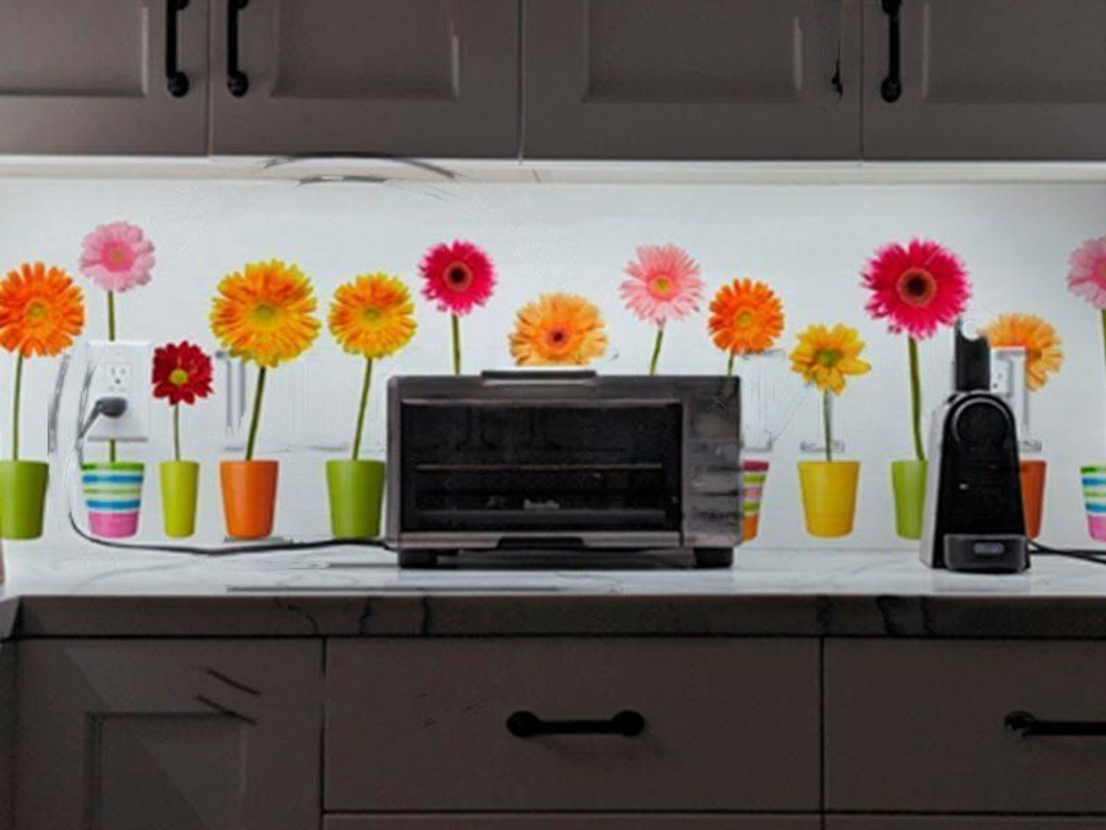 Кухонный фартук Герберы 3000х600 мм