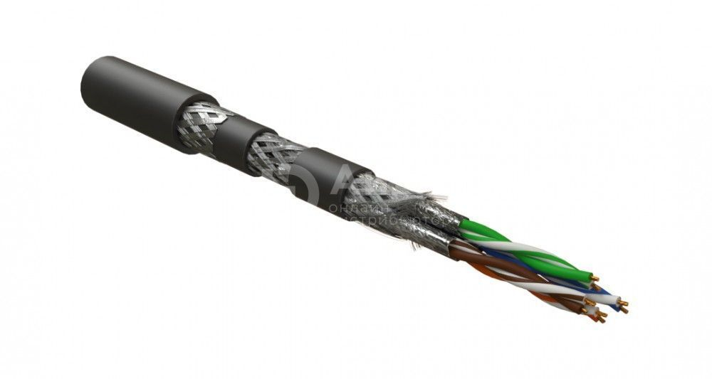Кабель интерфейсный промышленный Hyperline ISFTP4-C7A-P23/7-ARM/W-SHF1/SHF2-BK