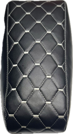 Чехол на штатный подлокотник Лада Веста (белая нить Рубин)