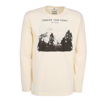 Мужская фуфайка бежевая с принтом Tom Tailor 70931/5609 131