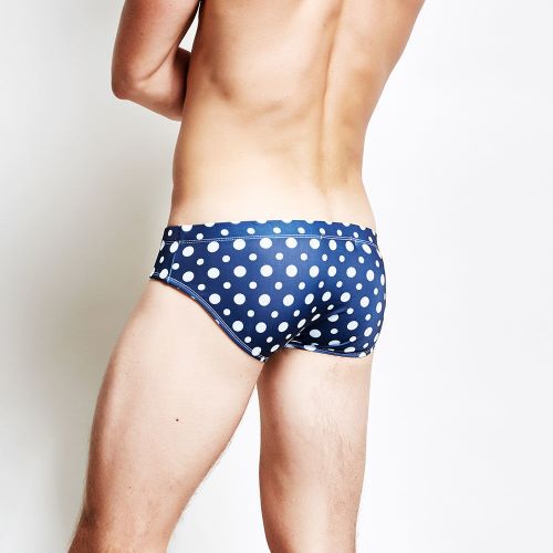 Мужские плавки темно-синие с принтом EUSSIEINQ