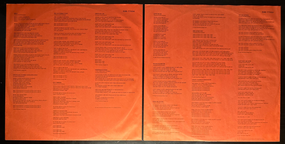 The Beatles ‎– 1962-1966 2LP (Япония 1976г.)