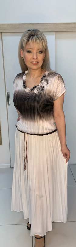 Блузка-жатка с переходом цвета