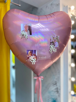 Набор воздушных шаров для мамы (фото + надписи с 2х сторон)№1825