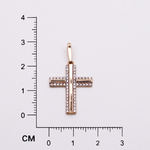 Крест с дорожками из фианитов