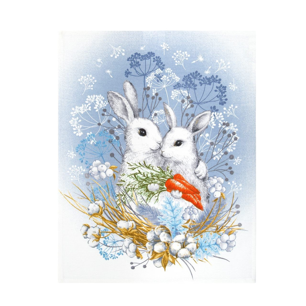 Набор кухонных полотенец, 3 шт , 45х60 см , рогожка