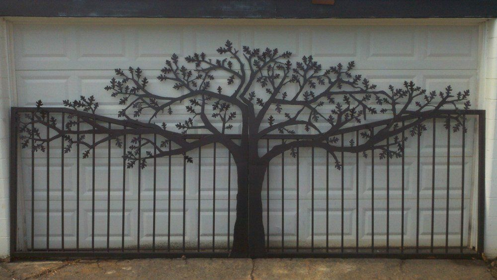 Откатные ворота с лазерной резкой от производителя под ключ.