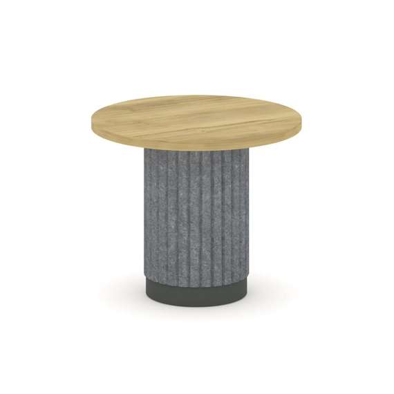 Felto Стол журнальный круглый D=600 PR.C.SPRG-008.D Дуб Винченцо/Металл Антрацит/Морская Галька 600*