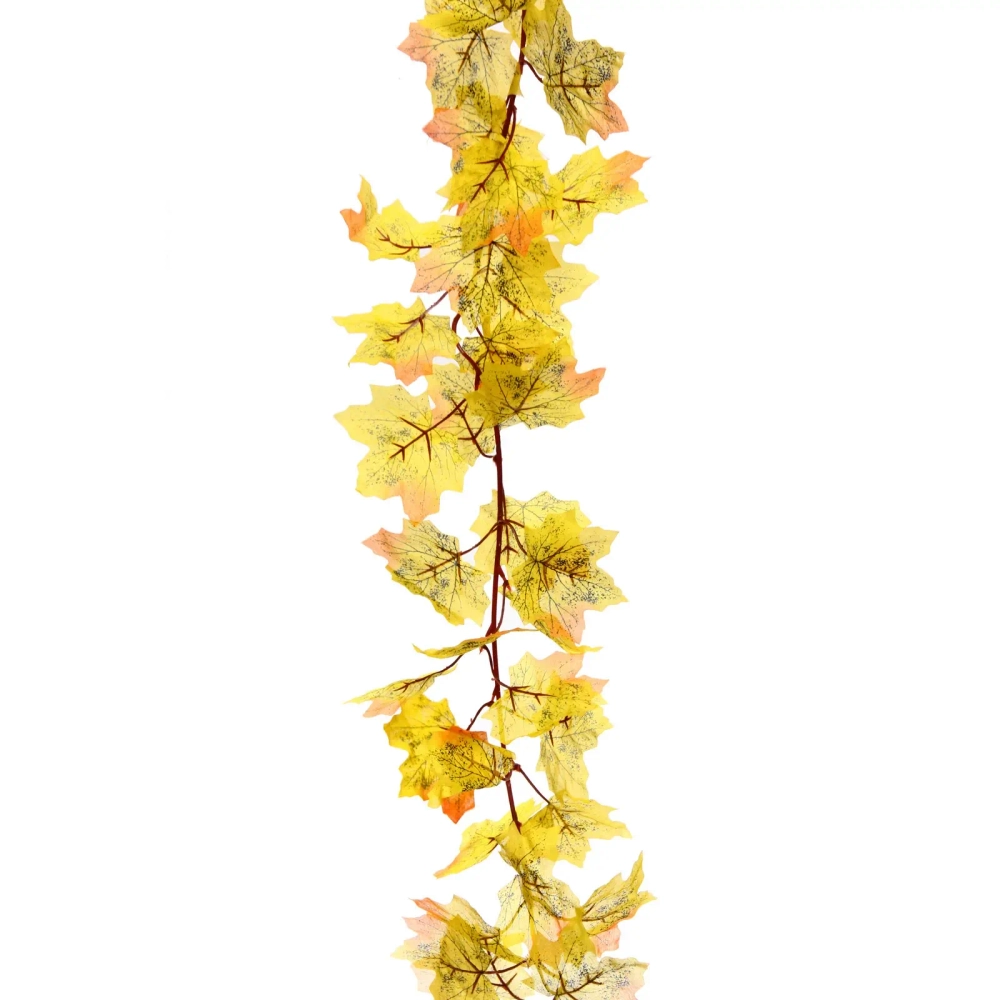 Лиана искусственная «Green garden» 170см клен, цвет желто-оранжевый