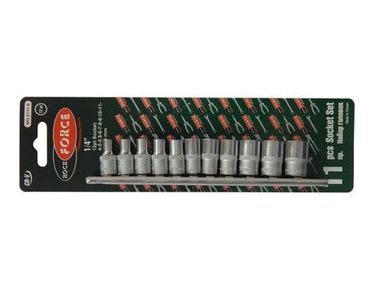 Набор головок 11пр. 1/4''12гр.(4,5,5.5,6-13мм) на планке RockForce##Rock FORCE RF-2111-9