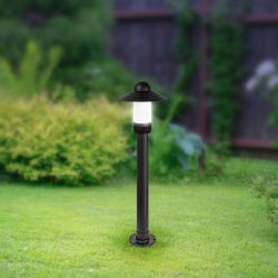 Садово-парковый светильник ЭРА НТУ 01-60-009 Поллар напольный черный IP54 Е27 max60Вт h860мм | Садово-парковые светильники