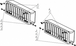 Защита Осветительных приборов (комплект). 2 мм, Сталь. для Mercedes Actros 2008-2016, Motodor.21204