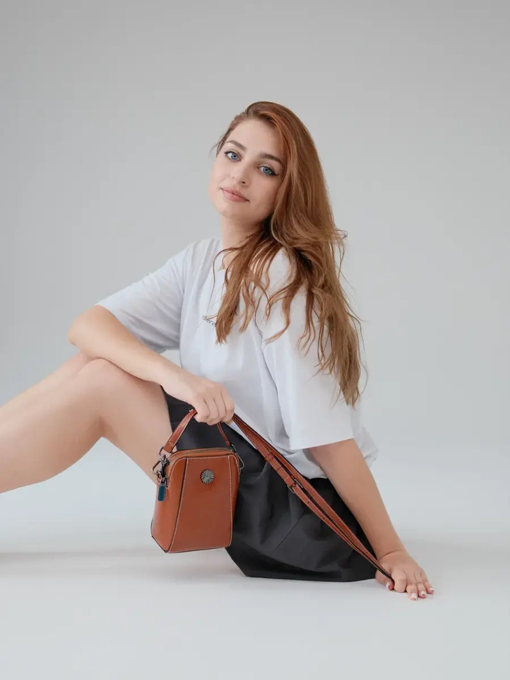 Сумка через плечо маленькая кросс боди для телефона кожаная