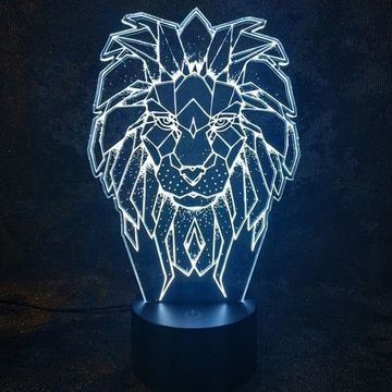 3D лампа Царь зверей Лев